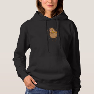 Kiwi vogel met sjaal Fruit Dier Premium Hoodie