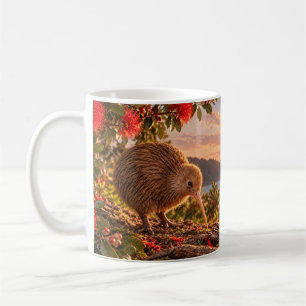 Kiwi-vogel Pohutukawa Nieuw-Zeeland Kerstcadeau Koffiemok