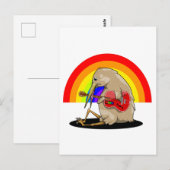 Kiwi vogel spelen een akoestische gitaar briefkaart (Voorkant / Achterkant)