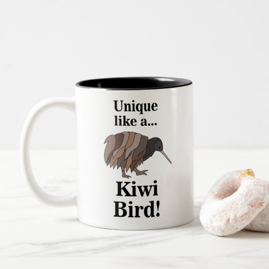 Kiwi vogel tweekleurige koffiemok (Met donut)