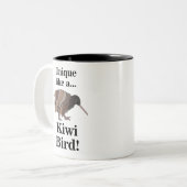 Kiwi vogel tweekleurige koffiemok (Voorkant links)