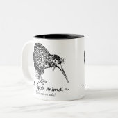 Kiwi-vogel Tweekleurige Koffiemok (Voorkant links)