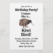 Kiwi Vogel Verjaardagsfeestje Kaart (Voorkant)