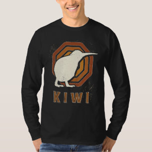 Kiwi Vogel Vintage Retro Klassiek Dierenliefde T-shirt