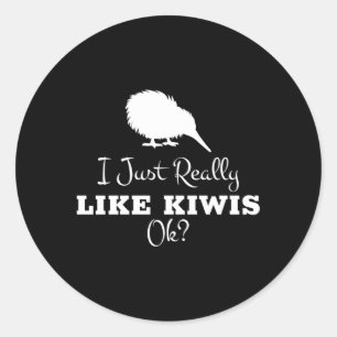 Kiwi vogel voor Nieuw-Zeelandse vogel Ronde Sticker