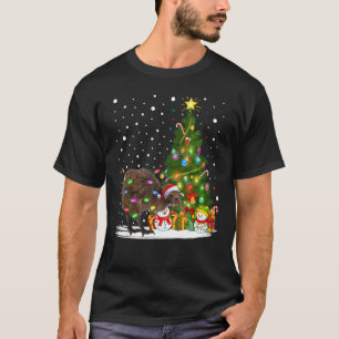 Kiwi Vogel Xmas Boom Verlichting Santa Kiwi Vogel T-shirt