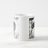 Kiwi vogel zwart en wit koffiemok (Center)