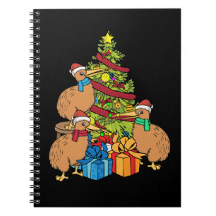 Kiwi Vogelliefhebber Gift Kerstboom Nieuw-Zeeland Notitieboek
