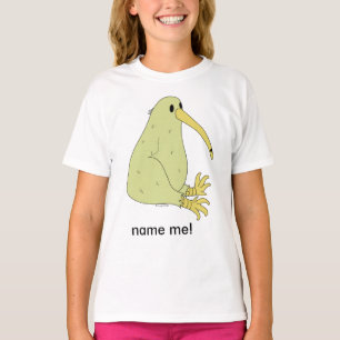 kiwi-vogelringer-T-shirt van het meisje T-shirt
