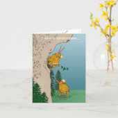 Kiwi Vogelrots klimmen Kaart (Gele Bloem)