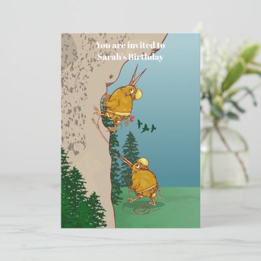 Kiwi Vogelrots klimmen Kaart (Staand voorkant)