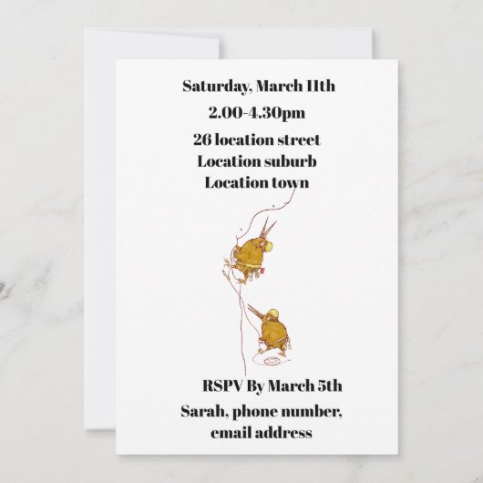 Kiwi Vogelrots klimmen Kaart (Achterkant)