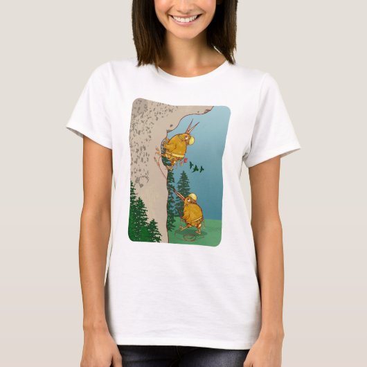 Kiwi Vogelrots klimmen T-shirt (Voorkant)