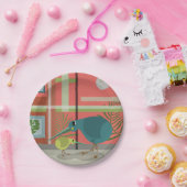 Kiwi vogels binnenin papieren bordje (Feest)