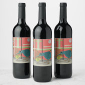 Kiwi vogels binnenin wijn etiket (Flessen)