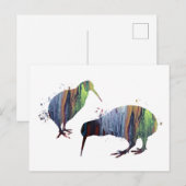 Kiwi-vogels Briefkaart (Voorkant / Achterkant)