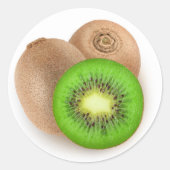 Kiwi-vruchten Ronde Sticker (Voorkant)