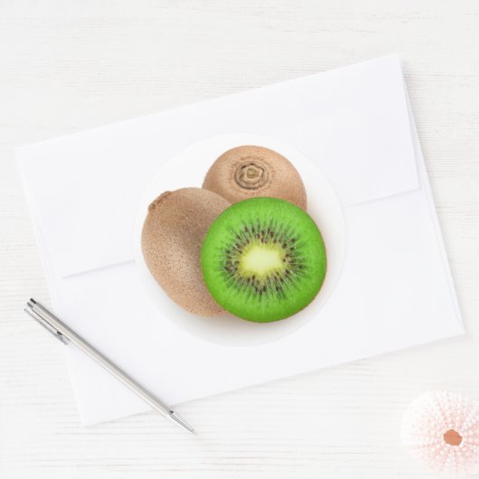 Kiwi-vruchten Ronde Sticker (Envelop)