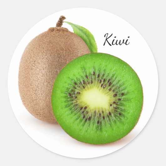 Kiwi-vruchten Ronde Sticker (Voorkant)