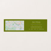 Kiwi-vruchten, sapijtschelp, gedetailleerd visitekaartje (Binnenkant ongevouwen)