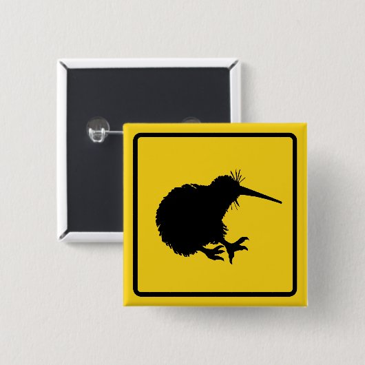 Kiwi Waarschuwing Button (Voorkant /achterkant)