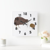 Kiwi Wall Clock Vierkante Klok (Huis)