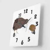 Kiwi Wall Clock Vierkante Klok (Hoek)