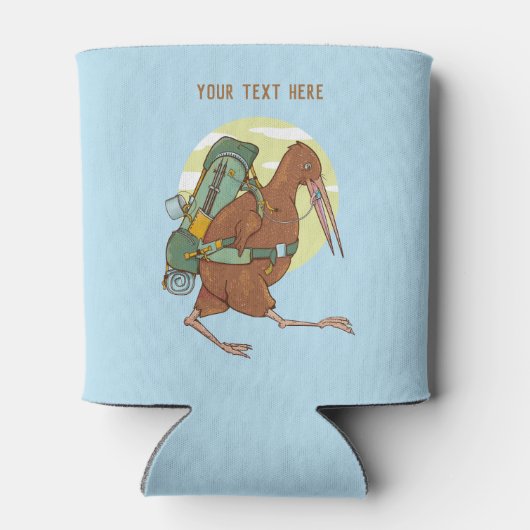 Kiwi wandelen tramping blikjeskoeler (Achterkant)