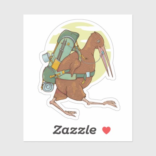 Kiwi wandelen tramping sticker (Vel)
