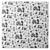 kiwi zomerpatroon TRANS Tegeltje (Voorkant)