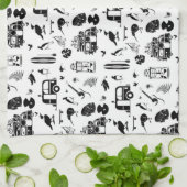 kiwi zomerpatroon TRANS Theedoek (Gevouwen)