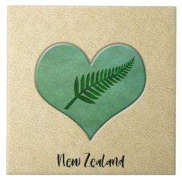Kiwiana New Zealand Greenstone Design Decor Tile Tegeltje