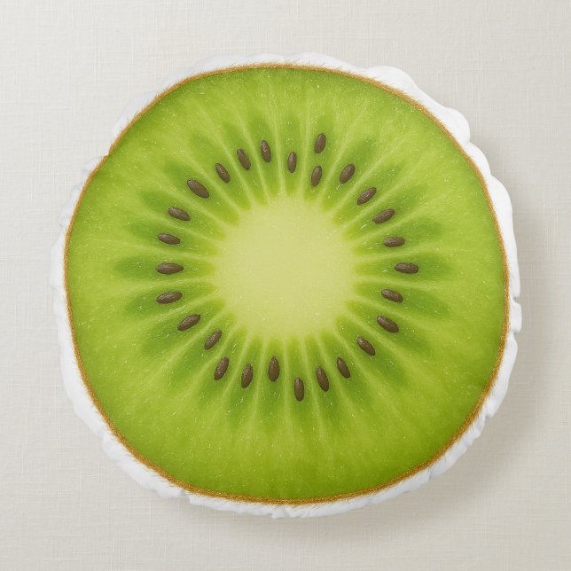 Kiwifruit Ronde Kussen (Voorkant)