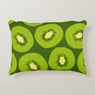 Kiwi's: donkergroen. accent kussen