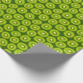 Kiwi's: donkergroen. cadeaupapier (Hoek)