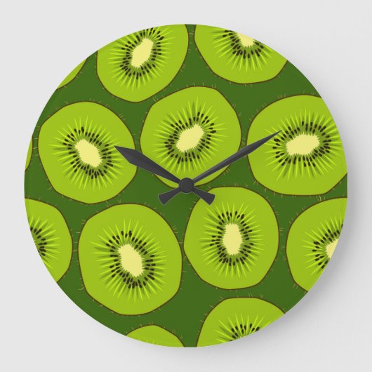 Kiwi's: donkergroen. grote klok (Voorkant)