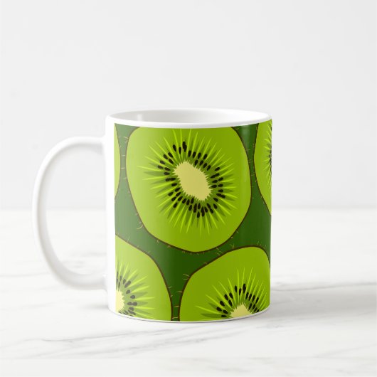 Kiwi's: donkergroen. koffiemok (Links)