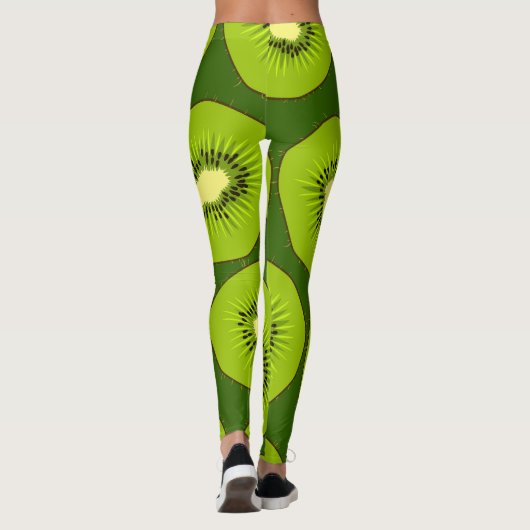 Kiwi's: donkergroen. leggings (Achterkant)