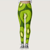 Kiwi's: donkergroen. leggings (Voorkant)