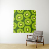 Kiwi's: donkergroen. wandkleed (In Situ (horizontaal))
