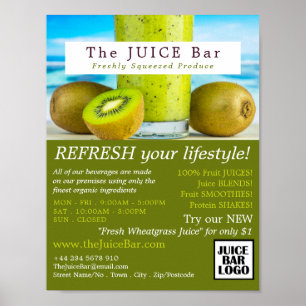 Kiwi's, Juice Bar Adverteren Poster