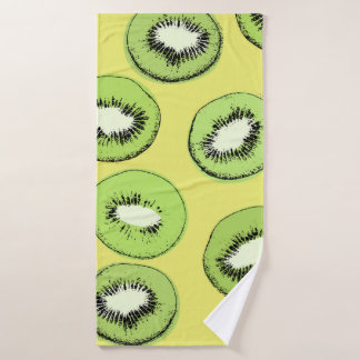 Kiwi's naadloos patroon, achtergrond met kiwi's badhanddoek