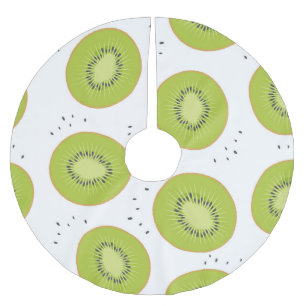 Kiwi's plakjes, naadloze illustratie. kerstboom rok