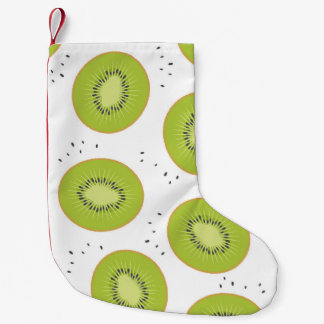 Kiwi's plakjes, naadloze illustratie. kleine kerstsok