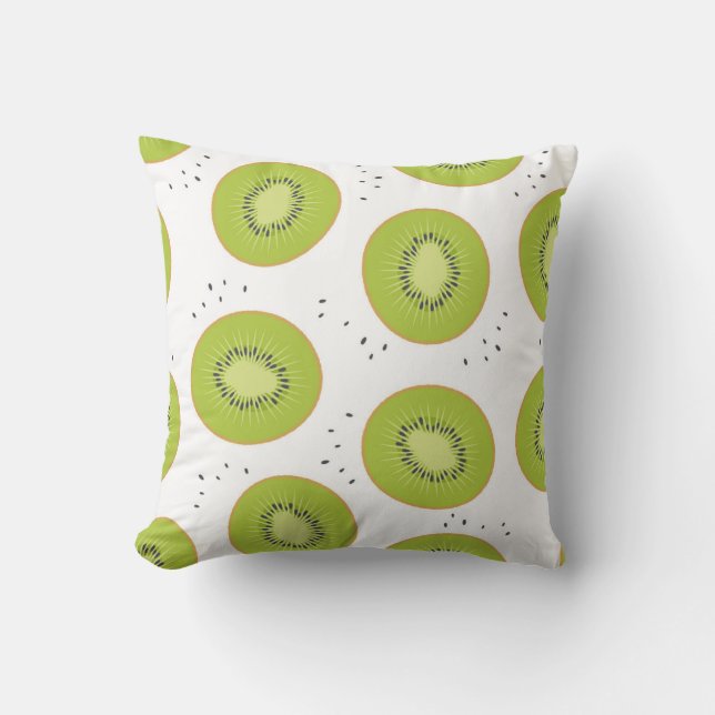Kiwi's plakjes, naadloze illustratie. kussen (Voorkant)