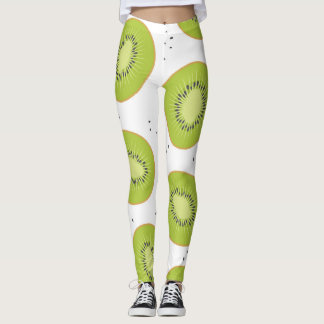 Kiwi's plakjes, naadloze illustratie. leggings
