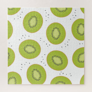 Kiwi's plakjes, naadloze illustratie. legpuzzel