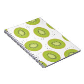 Kiwi's plakjes, naadloze illustratie. notitieboek (Rechterzijde)