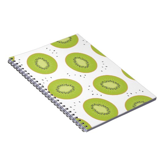 Kiwi's plakjes, naadloze illustratie. notitieboek (Rechterzijde)