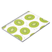 Kiwi's plakjes, naadloze illustratie. notitieboek (Linkerzijde)